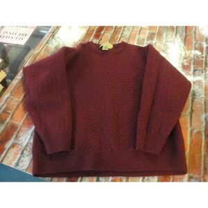 Vintage Tricots St Raphael collection merino wool pullover sweater M burgundy